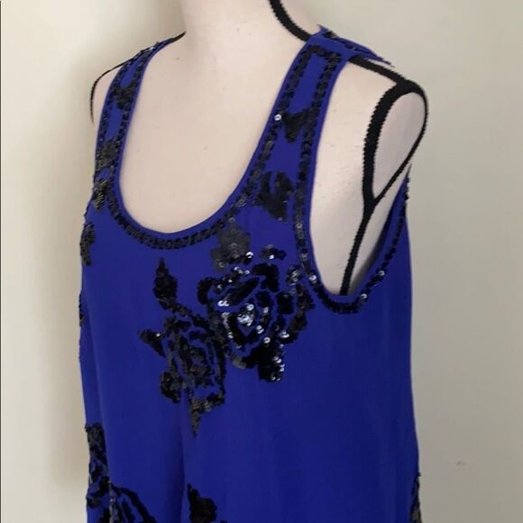 MM COUTURE by MISS ME Blue Sleeveless Tank Top S - Picture 6 of 16